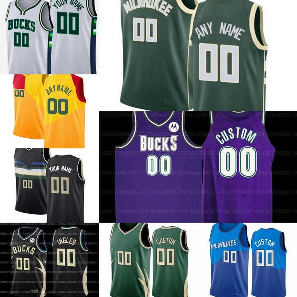

men women youth milwaukee''bucks''custom 3 george hill 24 pat connaughton 12 grayson allen 13 jo rdan nwora 7 joe ingles, Black;red