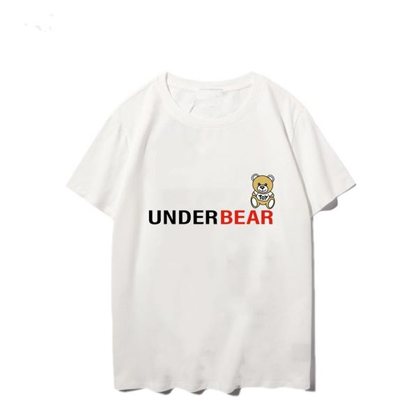 

2022 mens t shirt designer letters printed stylist summer breathable clothing men women clothes couples tees black 09246o, White
