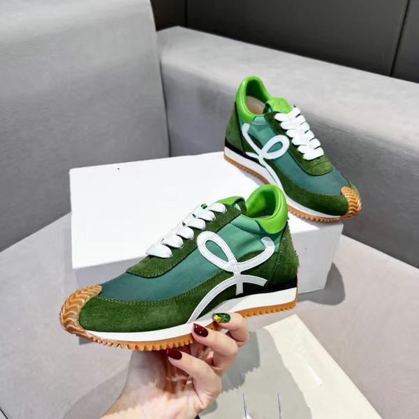 

casual shoes flow runner in nylon suede lace up sneaker soft upper honey rubber wave sole mens womens lowes luxury that curves around the 06, Black