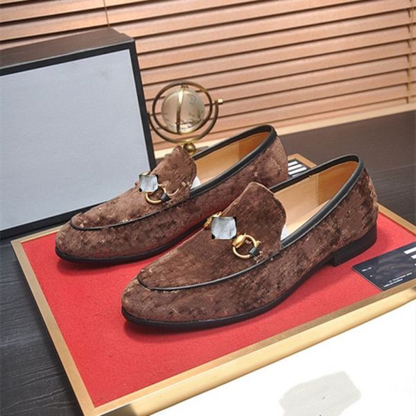 

aa 2022 39 model men formal wedding dress shoes gentlemen slip on business flats brand genuine leather outdoor casual loafers plus size 38-4, Black