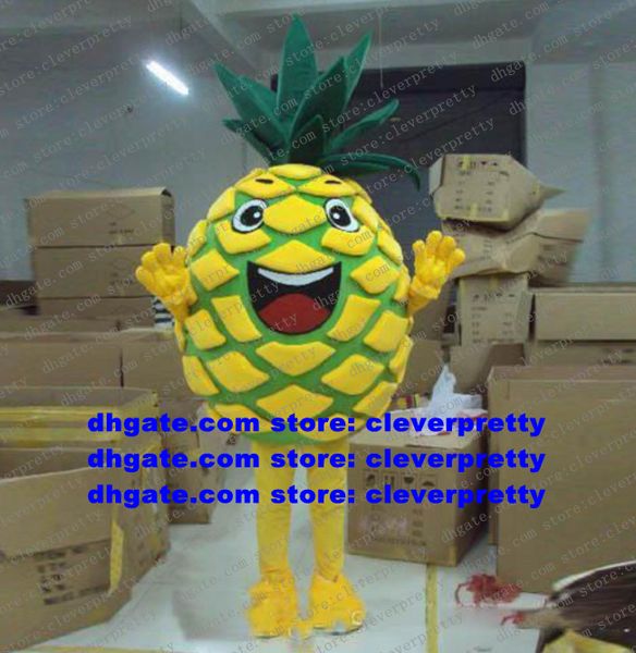 

pineapple ananas abacaxi mascot costume cartoon character outfit suit planning and promotion conference p zx2926, Red;yellow