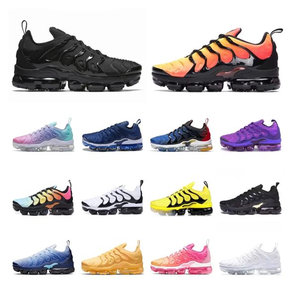 

running shoes mens trainers outdoor sports sneakers tennis ball university blue triple black coquettish purple cherry tns tn plus men women