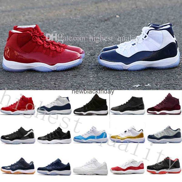 

original with new 11s high gym red midnight navy unc men basketball shoes women sports shoes sneakers size us 5.5-13 eur 36-47, Black