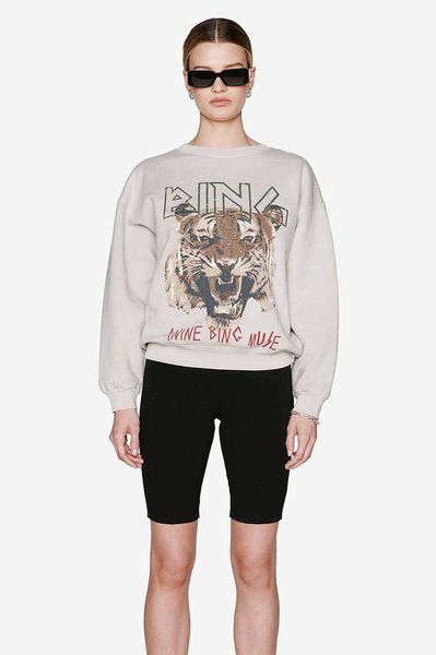 

fashion anine 23ss bing french women sweatshirt printing fleece designer cotton sweater fashion pullover hoodie, Black