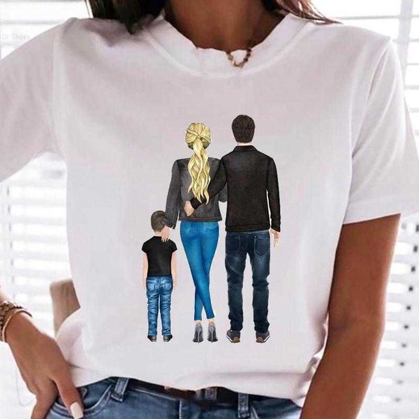 

women's t-shirt women family casual trend lovely 90s mom mother mama t-shirts female t tee cartoon clothes lady shirt graphic tshirt to, White