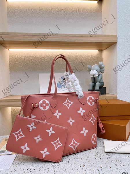 

2023 new bags printing women tote classic shoulder crossbody package clutch handbag with wallet purse genuine leather evening bags shopping