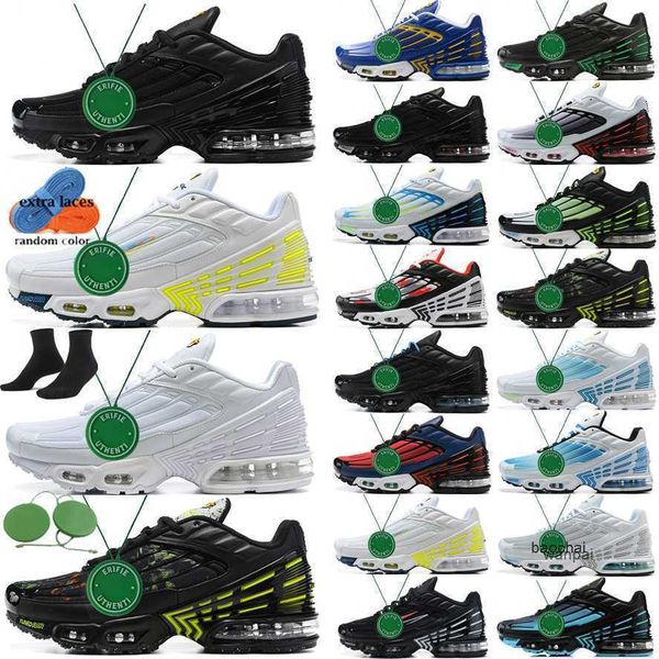 

2023 running shoes man sneakers sports shoe mesh bred white black navy laser hyper blue orange red with box mens tn plus 3 maxs tuned