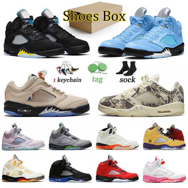 

designer concord 5 jumpman basketball shoes low expression mens sports racer blue psgs men trainers easter pinksicle sneakers 5s green bean, Black