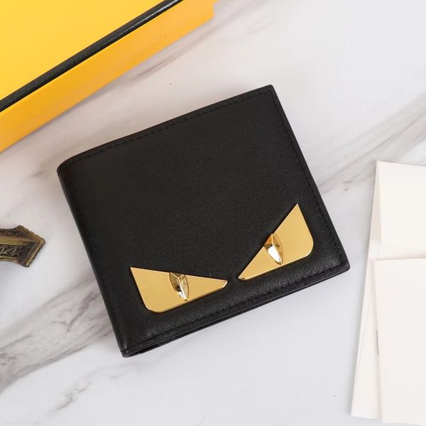 

2022 designer men leather short wallet slim male purses money clip credit card dollar luxury mens wallets with box 022, Red;black
