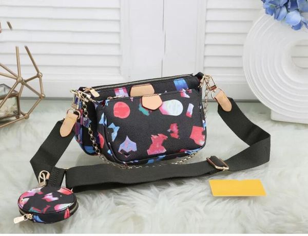 

fashion luxury designer classic women bag print letter chain bag leather card wallet crossbody purse shoulder messenger, Red;black