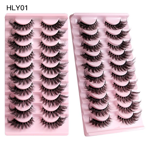 

multilayer thick curly false eyelashes eye tail lengthening style naturally soft & vivid handmade reusable mink fake lashes full strip lash
