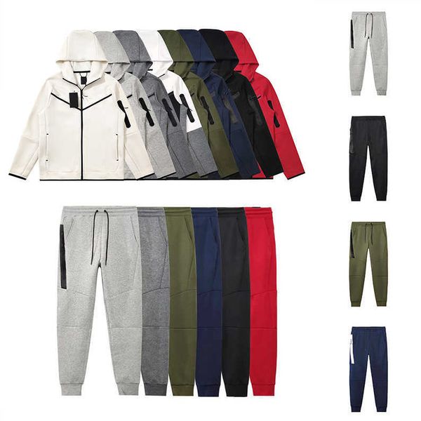 

2022 tech fleece mens womens pant tracksuits sports pants hoodies jackets space cotton trousers man tracksuit bottoms techfleec, Gray
