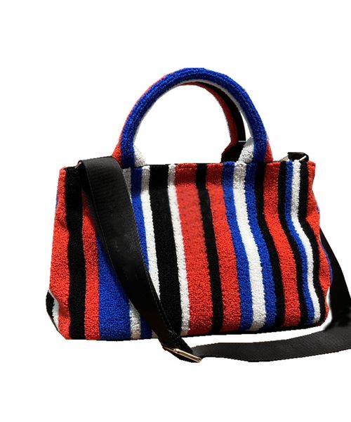 

new women's shoulder bag designer towel embroidered stripe design handbag
