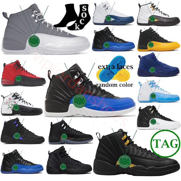 

2023 new triple black taxi stealth jumpman 12 shoes for men playoffs reverse flu game sneakers easter twist indigo utility ice cream man og