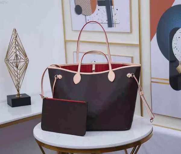 

2022 Fashion Women Luxurys Designers Bags Pu Leather Handbags Messenger Crossbody Shoulder Bag Totes Wallet, Brown gird red inside