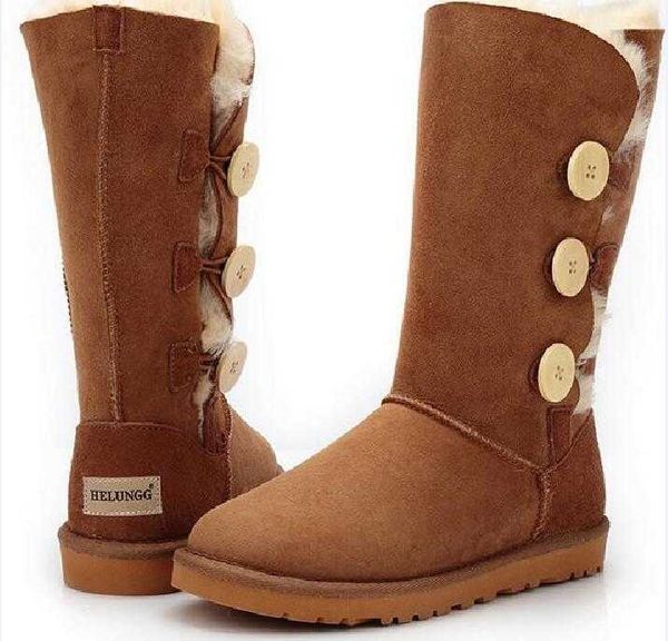 

ugglies boots sell classical style tall 3 button 1873 women snow boots keep warm boot u tag dustbag card beautiful birthday christmas, Black