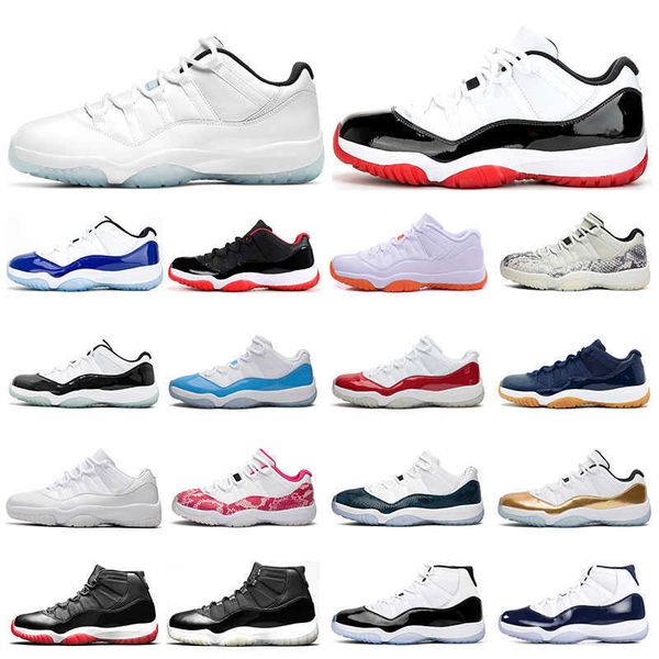 

25th anniversary mens basketball running shoes 11s legend blue white bred concord cool grey citrus gamma 11 unc low womens sports sneaker, Black