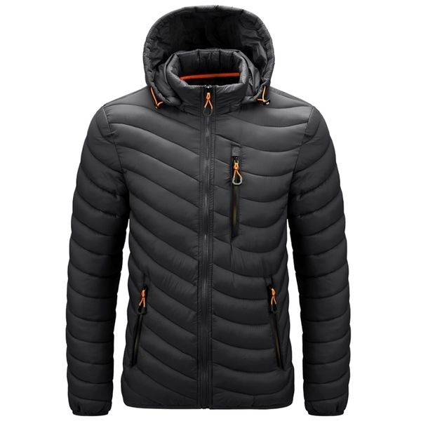 

mens jackets autumn winter classic hooded warm parkas jacket coat outwear casual vintage detachable hat outfits parka 221112, Black;brown
