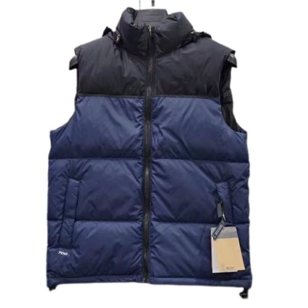 

wholesale 2049 fashion men vest down cotton waistcoat designs mens and women's no sleeveless jacket puffer autumn winter casual coats c, Black