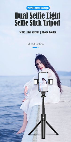 

floveme new tripod self-timer pole mobile phone stand bluetooth remote control live broadcast