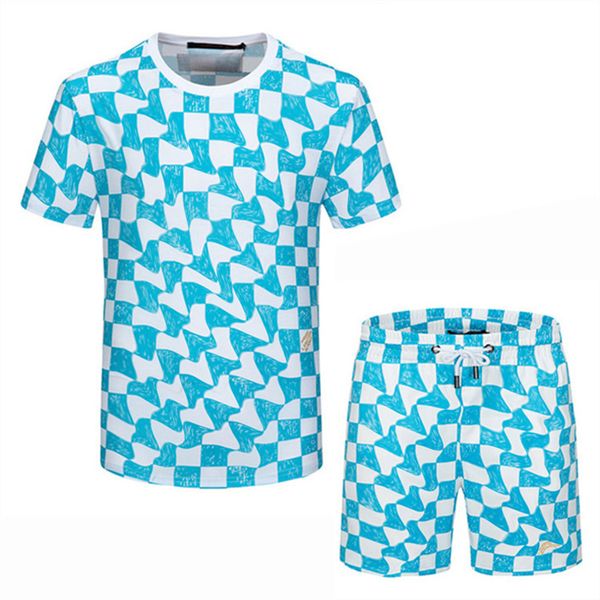

2022 mens beach designers tracksuits summer suits fashion women t-shirt seaside holiday shirts shorts sets men luxury casual sports outfits, Gray