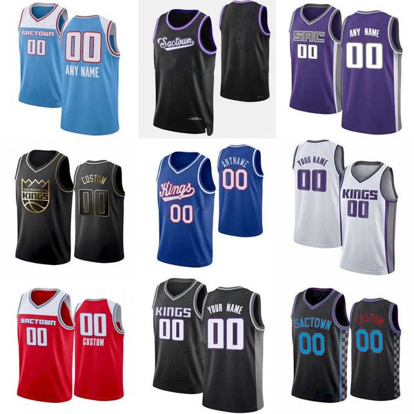 

75th custom men women 15 davion mitchell 88 neemias queta 20 jahmi'us ramsey 13 tristan thompson sacramento''kings'&#039, Black;red