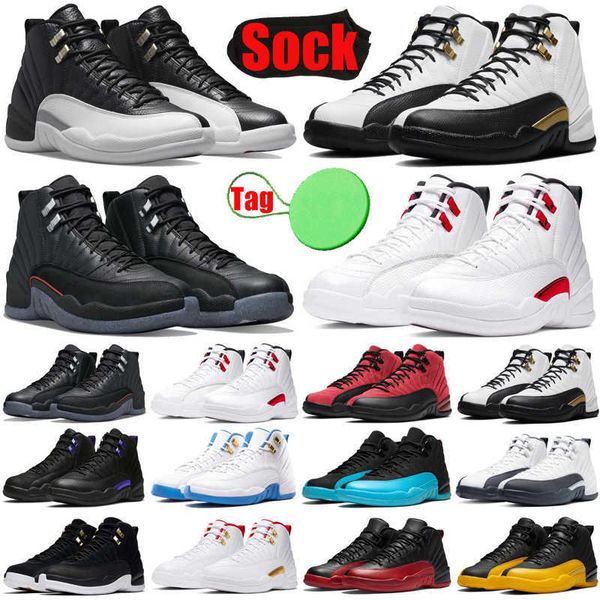 

playoffs 12 12s mens basketball shoes jumpman utility twist royalty reverse flu game men trainers sports sneakers size 7-13 top, Black