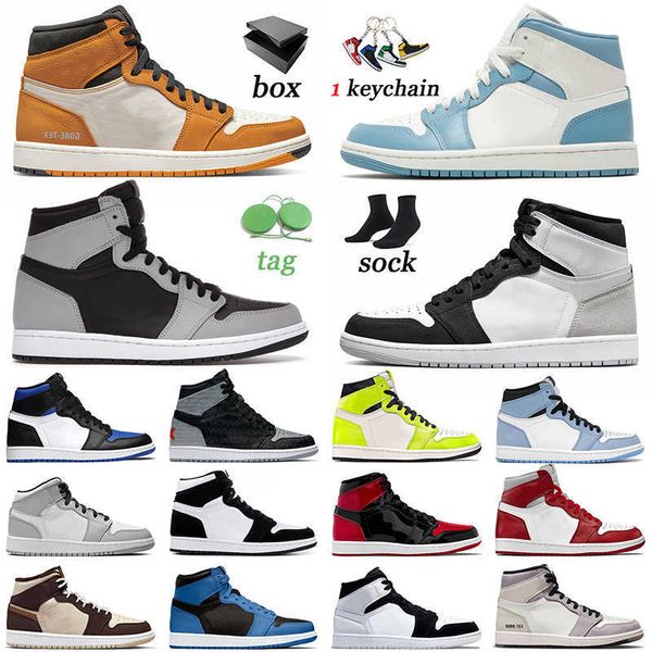 

authentic 1 1s men jumpman basketball shoes women college grey stage haze diamond shorts sports chicago reimagined sneakers element light, Black