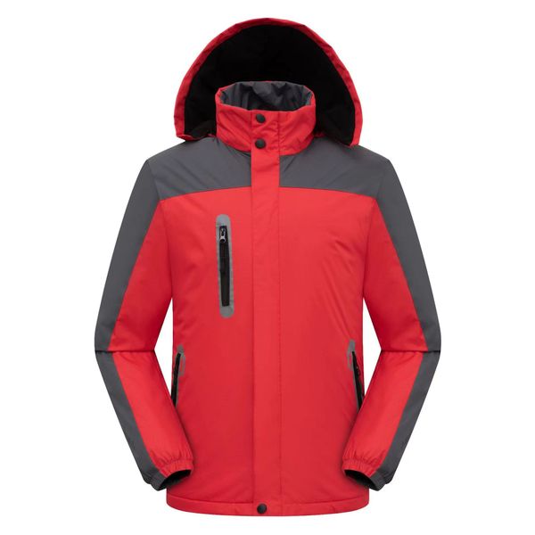 

autumn and winter men's jackets plus fleece and thick outdoor waterproof mountaineering clothing lovers sport trench women's coat, Black;brown