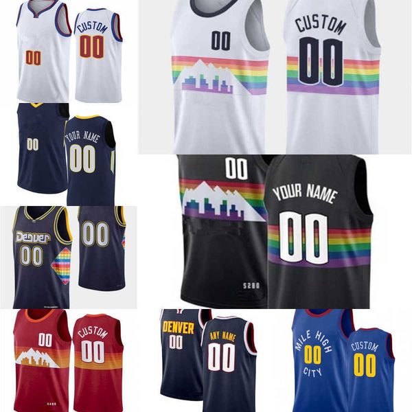 

men women youth denver''nuggets''custom nikola 15 jokic''15 jamal 27 murray 50 aaron gordon 1 michael porter j, Black;red