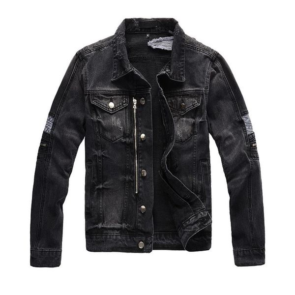 

new style jackets denim summer men's denim causual fashion women jean clothing skate board jogger ankle ripped wave ship244c, Black;brown