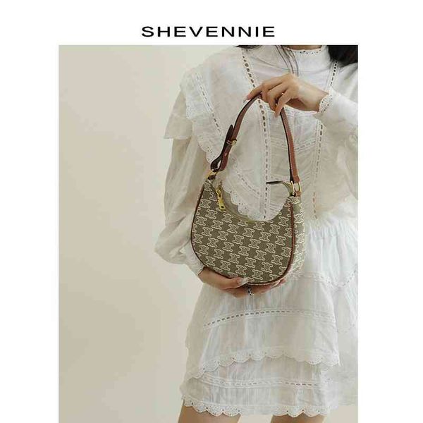 

xue yunni's 2022 autumn and winter new popular old flower armpit bag high sense french stick fashion women's