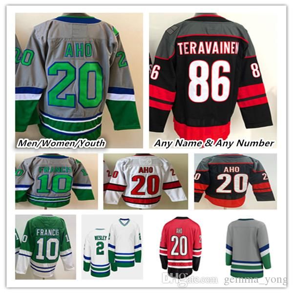 

canes reverse retro jersey hockey sebastian aho andrei svechnikov teuvo teravainen tony deangelo trocheck staal brady skjei frederik anderse, Black;red