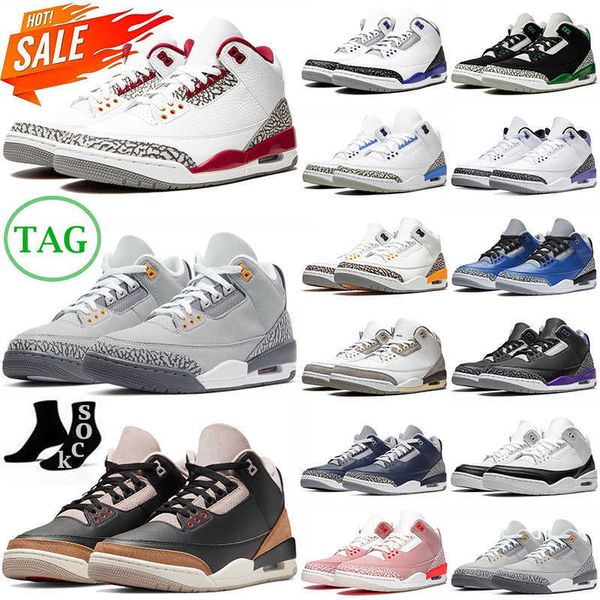 

3 3s mens basketball shoes neapolitan cardinal red outdoor sports sneakers trainers