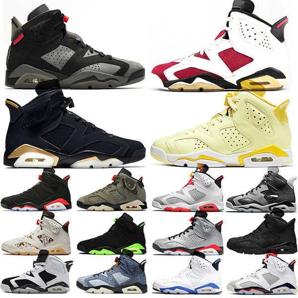 

jumpman outdoor shoes 6 6s carmine dmp black infrared hare unc sports blue tinker mens trainers sports sneakers size 40-47