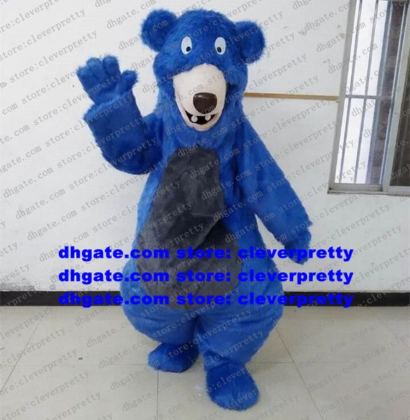 

blue baloo bear mascot costume cartoon character outfit suit corporate image film routine press briefing zx2343, Red;yellow
