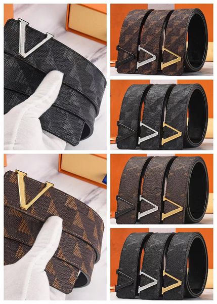 

mens designer belts ladies leather jeans smooth l leisure belt gift box with box luxury fashion classic black print buckle letter waistband, Black;brown