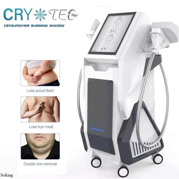 

cryolipolisis slimming machine 360 fat ing body sculpting beauty salon equipment 2 cryo working handles cryotherapy device cellulite reducti
