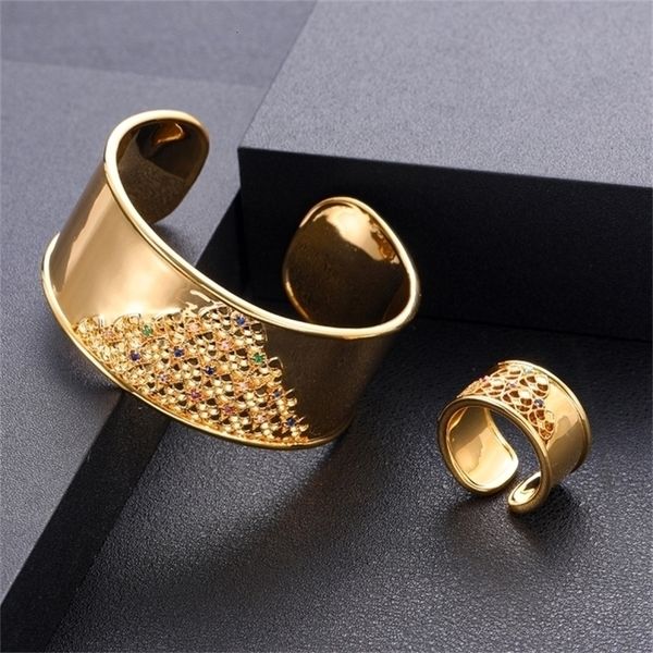 

wedding jewelry sets kelly luxury big pcs set with cubic zirconia for women bridal party accessories s arabic dubai 221109, Slivery;golden