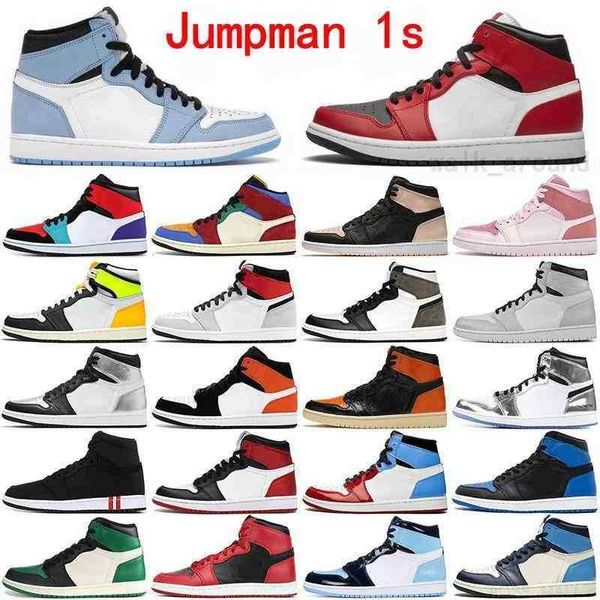 

jumpman 1s basketball shoes 1 black toe high dark mocha obsidian unc fearless patent university blue smoke grey hand crafted