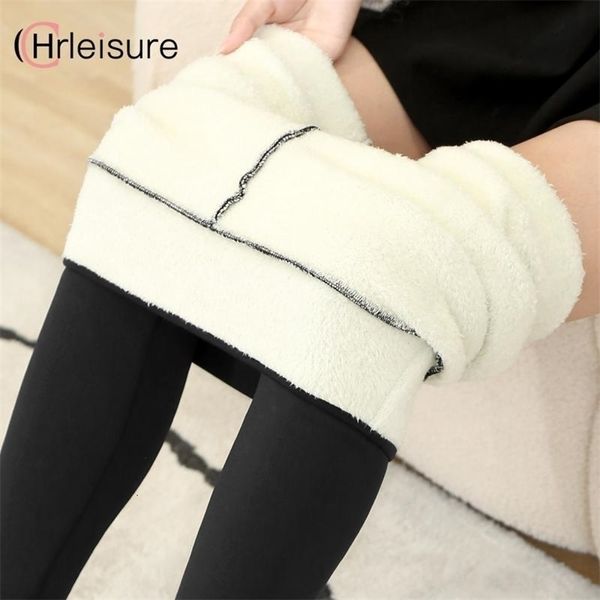 

womens leggings chrleisure warm winter keep high waist velvet casual leggins thicken thermal legging 221113, Black
