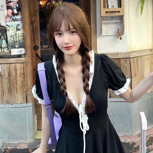 

women's hair wigs lace synthetic hand ed double twist long head set chemical fiber braid wig female, Black