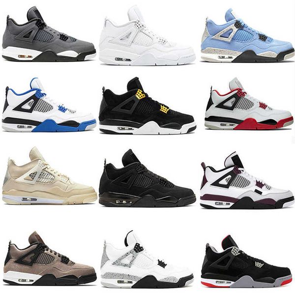 

og jumpman 4s running basketball shoes jump 4 bred sail unc black cat fire red university blue cactus white starfish pure royal