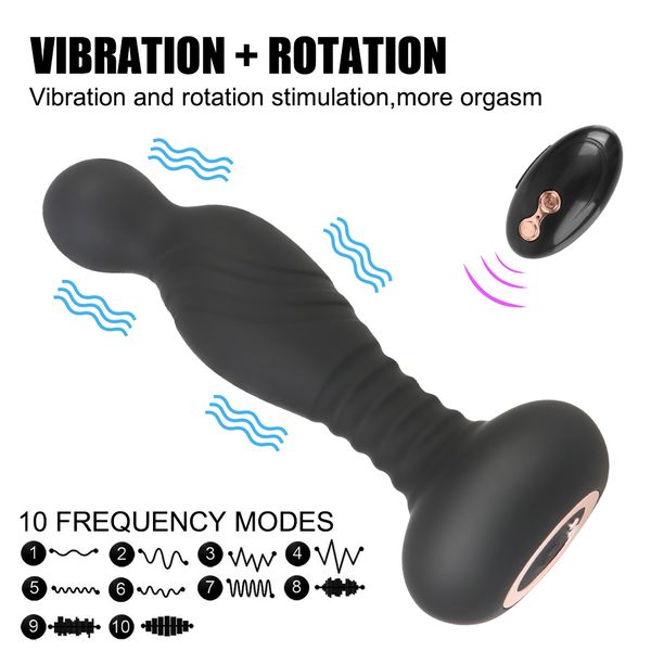 

costumes toy erotic goods 14cm swinging vibrator anal plug for women vaginal ball men butt dilator dildo female masturb, Black