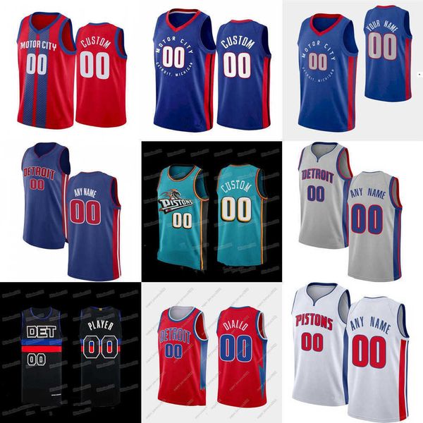 

basketball jersey mens womens youth detroit''pistons''custom 2 cade cunningham 41 saddiq bey 35 marvin bagley iii 23 jad, Black;red