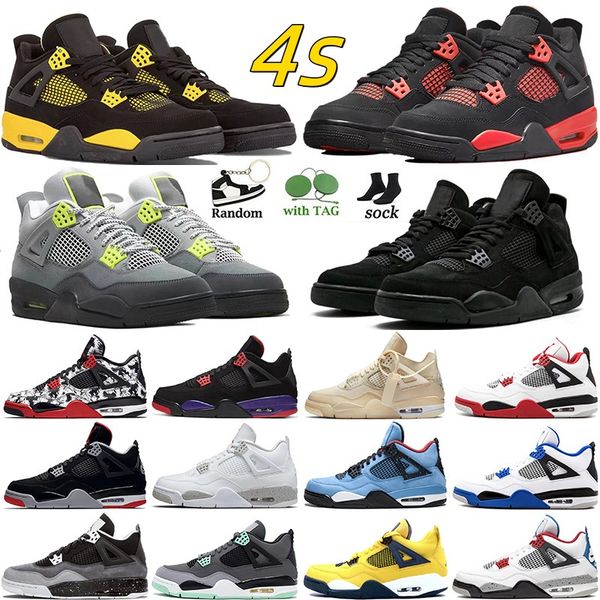 

basketball 4 shoes jumpman 4s men women jorden4s sneakers military black cat white oreo infrared cactus jack university blue mens womens