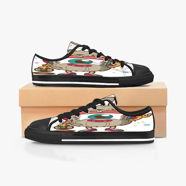 

diy custom shoes classic canvas skateboard casual accept triple black customization uv printing low cut mens womens sports sneakers waterpro