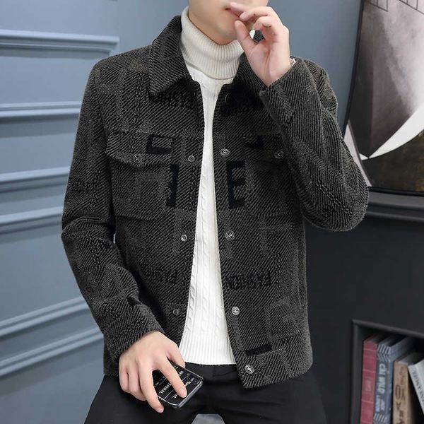 

men's jacket lapel ferret men's coat short jacket coat 5200 clothing, Black;brown