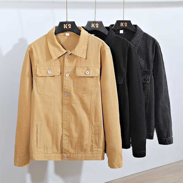 

fashion brand washed workwear jacket men's autumn new fashion coat men's spring and autumn, Black;brown
