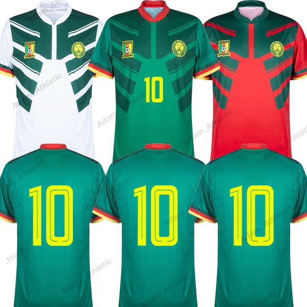 

cameroon soccer jerseys 22/23 world cup cameroonian football shirts aboubakar mbeumo toko ekambi maillot de camerounais nkoulou nkoudou m.ho, Black;yellow